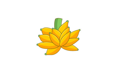 Bananenfrucht-Logo-Design-Vorlage, Markenzeichen