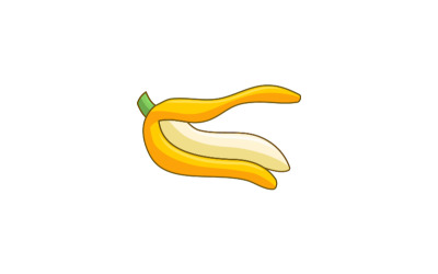 Bananenfrucht-Logo-Design-Vorlage, Zeichenmarke