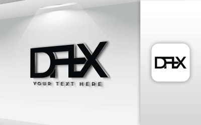 DAX namnbokstavslogodesign - varumärkesidentitet