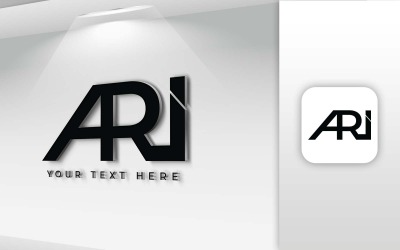 Diseño de logotipo de letra de nombre ARI - Identidad de marca