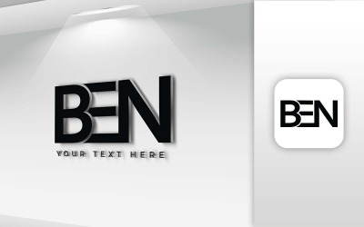 Дизайн логотипа BEN Name Letter - Фирменный стиль