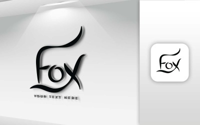 FOX-Namensbuchstaben-Logo-Design – Markenidentität