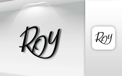 ROY Nome Lettera Logo Design - Identità del marchio
