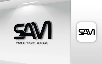 SAM Name Letter Logo Design - Identity Brand