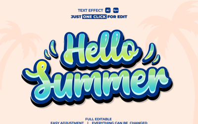 Summer Event Vector Efekt tekstowy Edytowalny tom 2