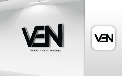 VEN-Namensbuchstaben-Logo-Design – Markenidentität