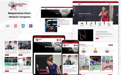 BadmintonStar – A végső tollaslabda webhelysablon bajnokoknak