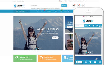 Climber - Tema de WooCommerce para el mercado de múltiples proveedores