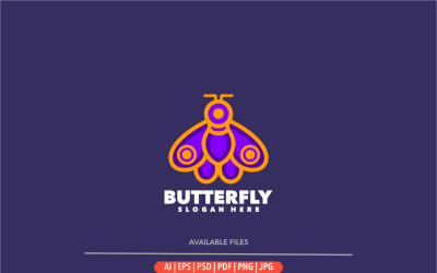 Ilustração de modelo de design de logotipo de borboleta