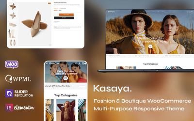 Kasaya – багатоцільова адаптивна тема WooCommerce Fashion &amp;amp; Boutique