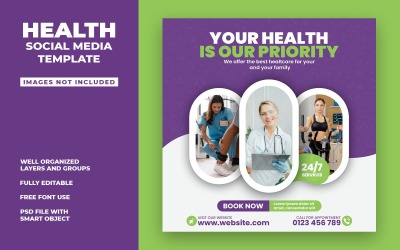 Egészség – közösségi média sablonok