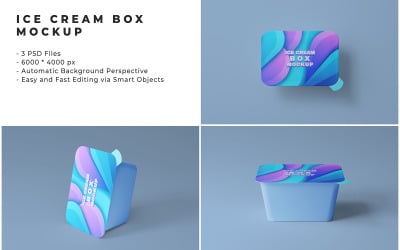Modello di mockup di scatola di gelato