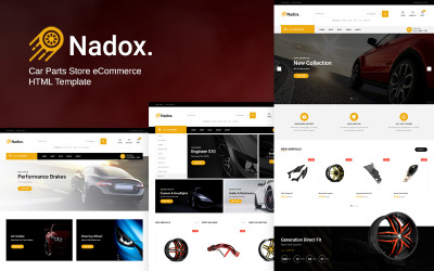 Nadox – Autóalkatrészbolt e-kereskedelmi HTML-sablonja