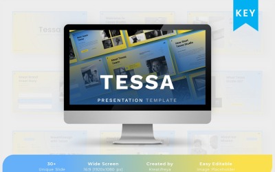 Tessa — szablon kreatywnej prezentacji biznesowej Keynote