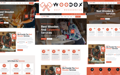 Woodox - HTML5-sjabloon voor timmerman en houtbewerking
