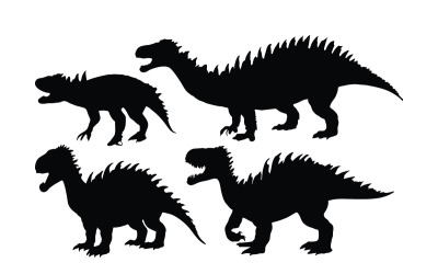 Carnivoor dinosaurus silhouet vector