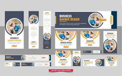 Pacote de banner da Web de negócios ou layout de modelo de design de banner de postagem de mídia social