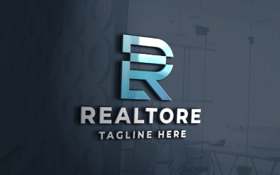 Plantilla de logotipo de letra R de Realtore