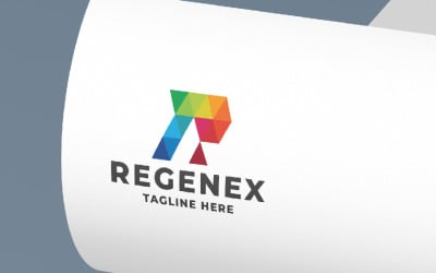 Plantilla de logotipo de letra R de Regenex