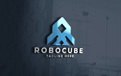 Plantilla de logotipo Robotic Cube Pro