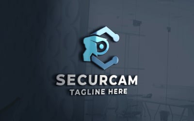Шаблон логотипа Secure Camera Pro