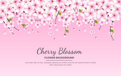 Vector körsbärsblomningsvektor. cherry blossom blomma blommande vektor. rosa sakura blomma