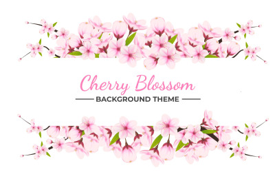Vektor akvarell körsbärsblommor körsbärsblommor blommar blomma, vektor rosa sakura blomma design