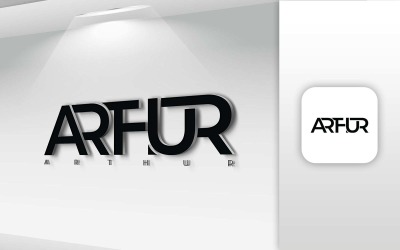 ARTHUR Naam Letter Logo Ontwerp - Merkidentiteit