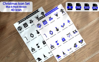 Christmas Icon Set Template