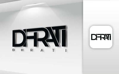 Дизайн логотипа DHRATI Name Letter - Фирменный стиль