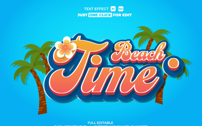 Efecto de texto vectorial de evento de verano Editable Vol 14
