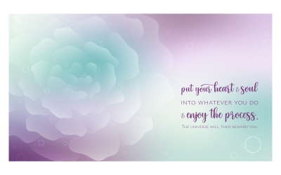 Inspirational Background Image 14400x8100px With Message About Enjoying the Process