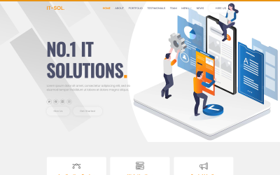 ITsol - шаблон веб-сайта, посвященный технологиям и ИТ-решениям