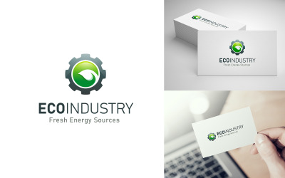 Kreativní Eco Industry Logo šablona
