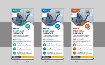 Modern Medical rollup or health care roll up banner template
