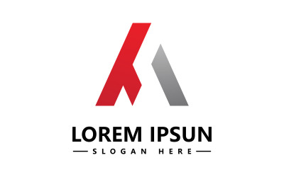 Bir harf logosu simge vektör şablonu v3