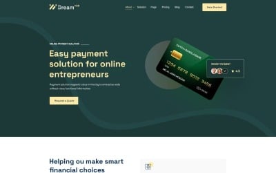 Dreamhub – HTML5-Vorlage für Zahlungslösungsunternehmen