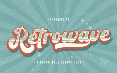 Retrowave: carattere retrò in grassetto