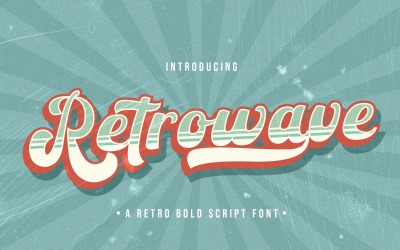 Retrowave - Fuente de escritura en negrita retro