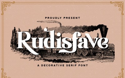 Rudisfave - Decoratief serif-lettertype