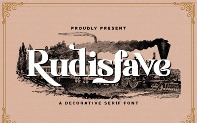 Rudisfave - Dekorativt Serif-teckensnitt