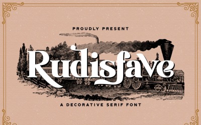 Rudisfave - 装饰性衬线字体