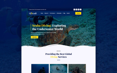 Scudi - Tema WordPress per il centro immersioni subacquee