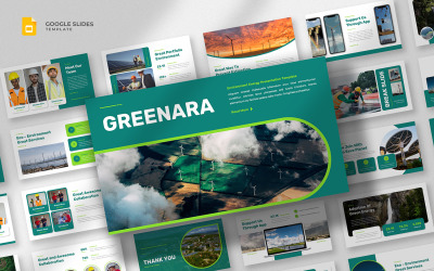 Greenara - Modelo de Apresentações Google de Meio Ambiente