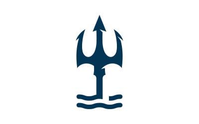 Trident vector logo icon  illustration sign symbol V5