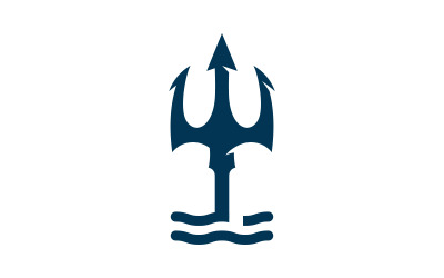 Trident vector logo icona illustrazione segno simbolo V5