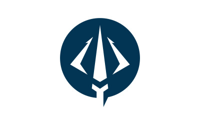 Trident vector logo icona illustrazione segno simbolo V8