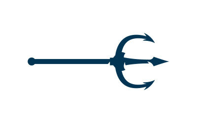 Trident vector logo icono ilustración signo símbolo V12