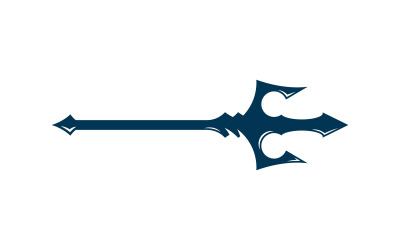 Trident vector logo icono ilustración signo símbolo V2