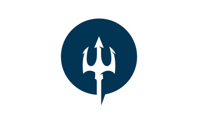 Trident vector logo icono ilustración signo símbolo V3